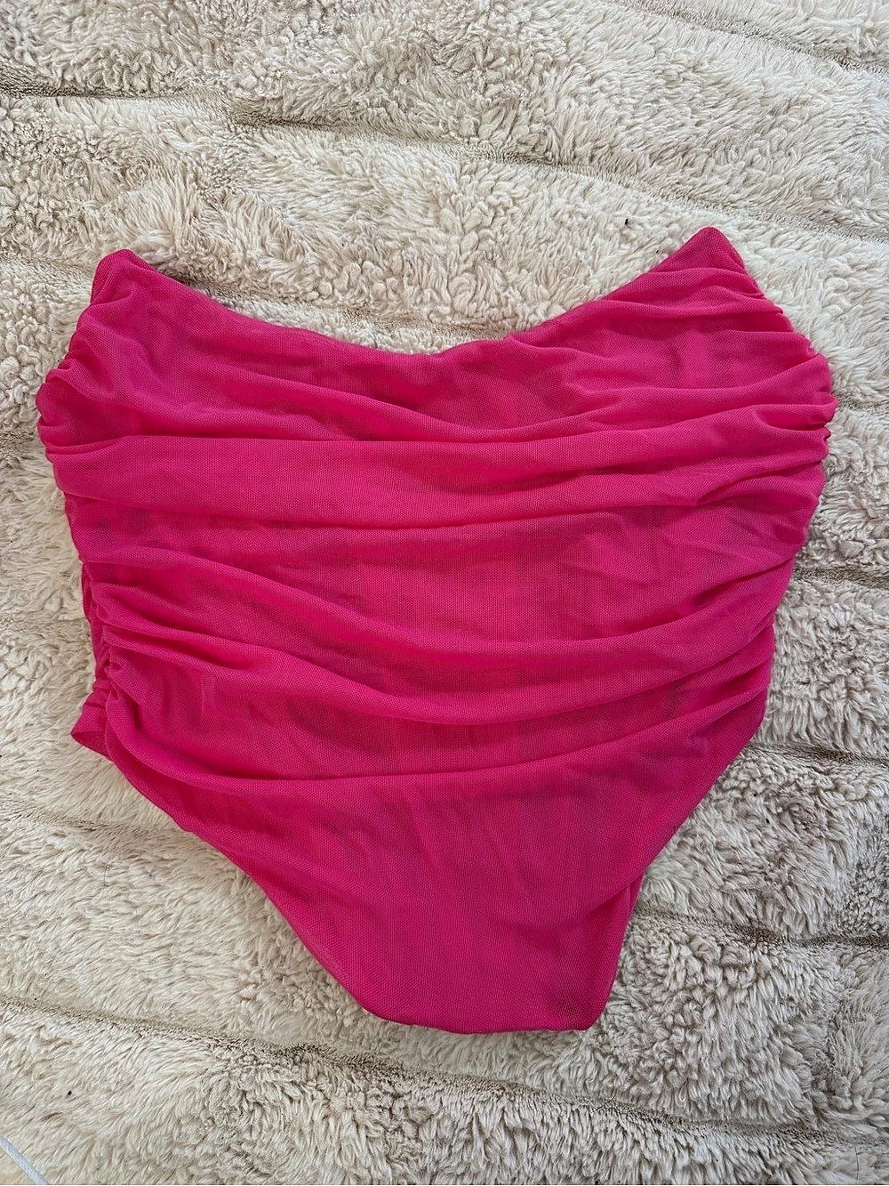 Lilyful Tinker Corset Top Pink Ruched Crop Top Large